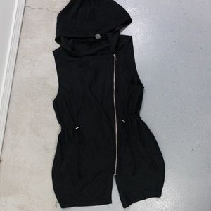 BOGO FREE Black Long Hooded Utility Vest